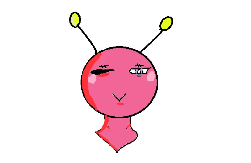 Drawing of bugso my bug oc color inversain created on DrawIsland