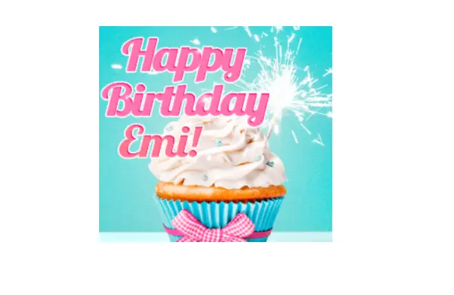 Drawing of happy bday EMI!!! created on DrawIsland