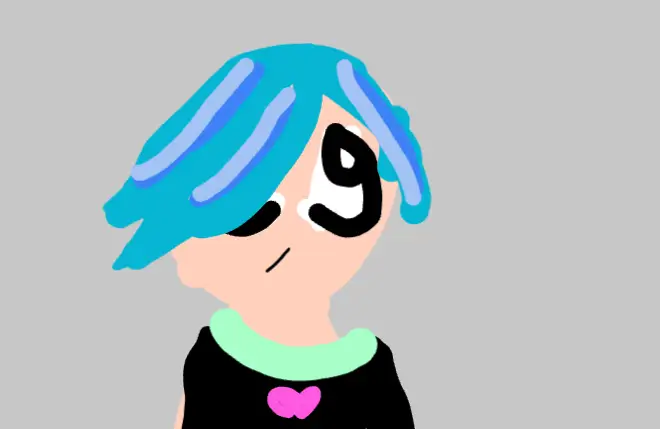 Drawing of my first time posting a boy oc created on DrawIsland