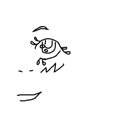 Drawing of Half a Face created on DrawIsland