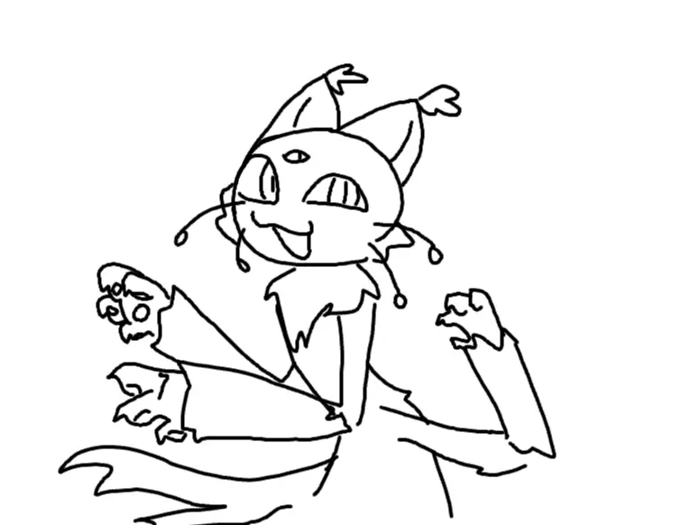 Drawing of space cat! created on DrawIsland