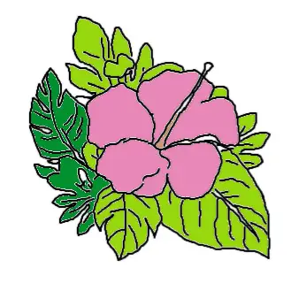 Drawing of Hawaiian Flower created on DrawIsland