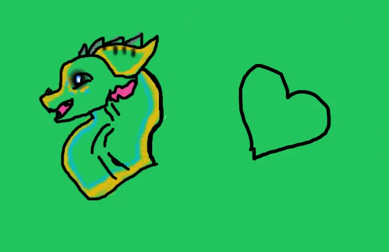 Drawing of princess RAINSTORM the rainwing created on DrawIsland
