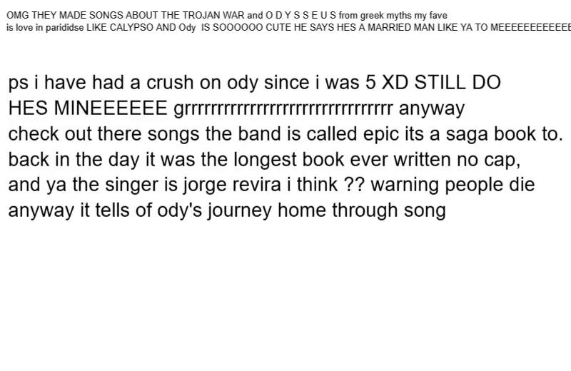 Drawing of OMG I LOVE THESE SONGS created on DrawIsland