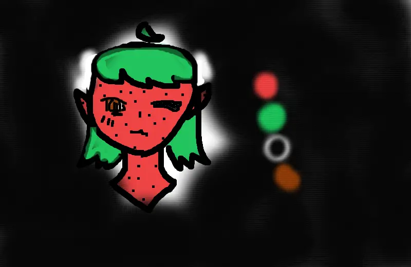 Drawing of strawberry anime girl for zdm000 happy summer!! created on DrawIsland