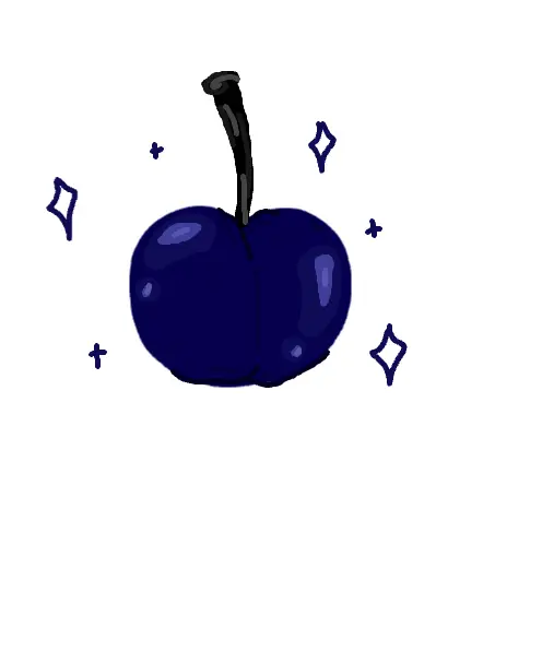 Drawing of Blue Cherry created on DrawIsland