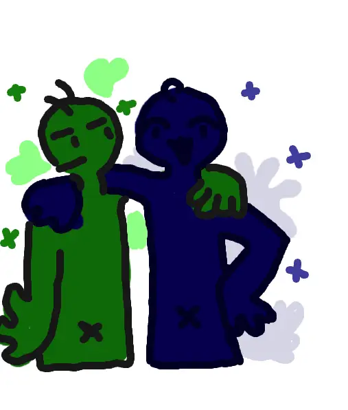 Drawing of Two guys created on DrawIsland