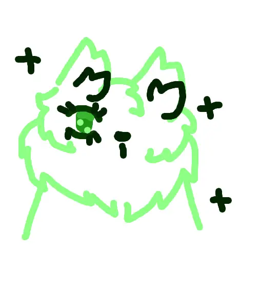Green cat