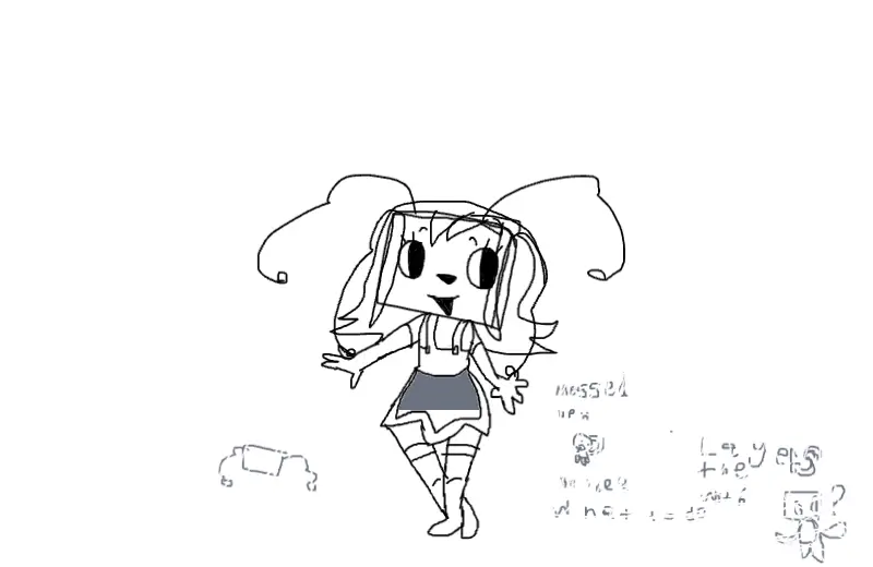 Drawing of Oc created on DrawIsland
