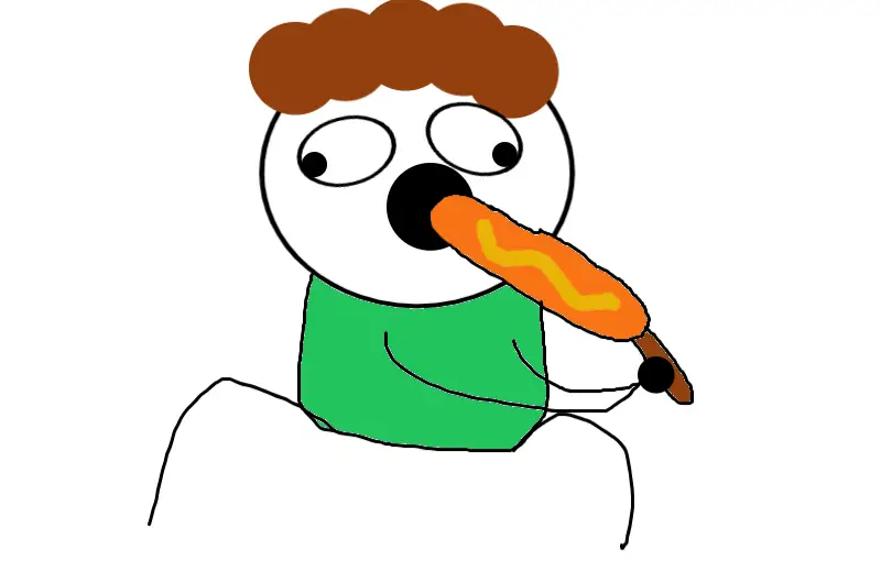 Drawing of Yummy Corn Dog created on DrawIsland