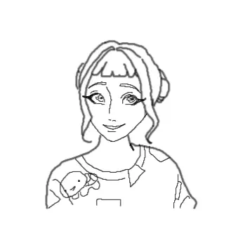 Drawing of Zoey from Kpop Demon Hunters created on DrawIsland