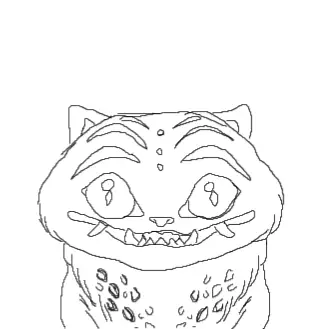 Drawing of Derpy the Tiger created on DrawIsland