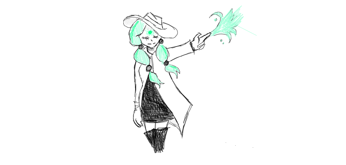 Drawing of Oc created on DrawIsland