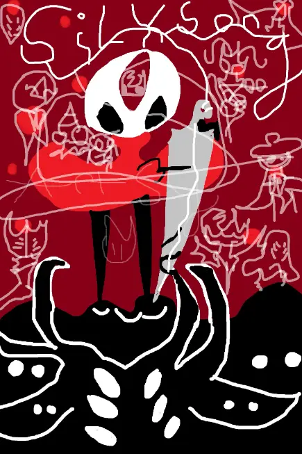 Drawing of Silksong Poster created on DrawIsland