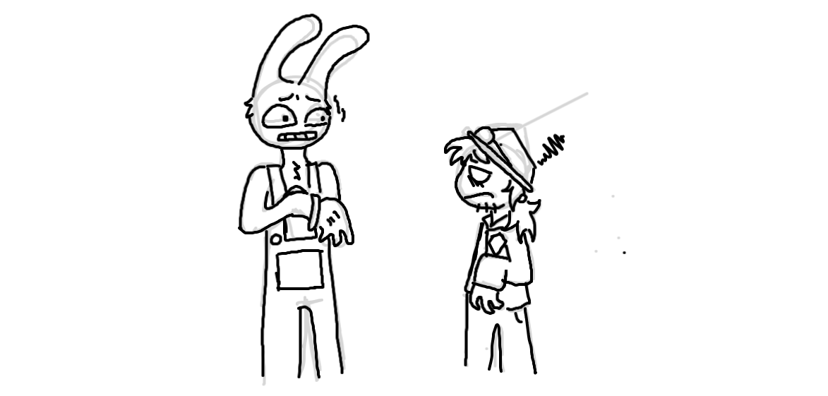 Drawing of Purple guy and Jax created on DrawIsland