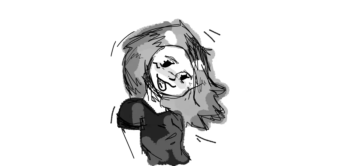 Drawing of Hair shake created on DrawIsland
