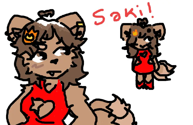 Drawing of SAKI created on DrawIsland
