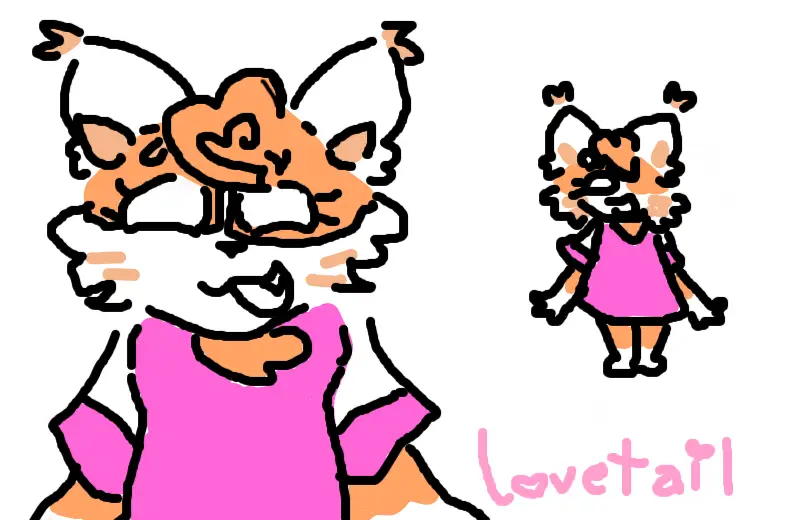 Drawing of lovetail! created on DrawIsland