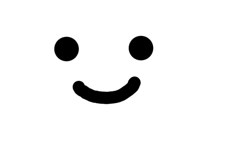 Drawing of smile created on DrawIsland