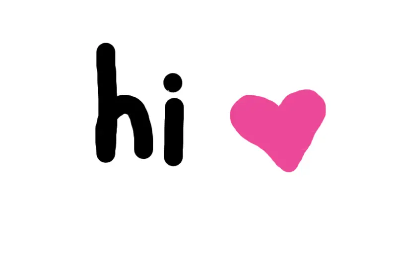 Drawing of hi created on DrawIsland