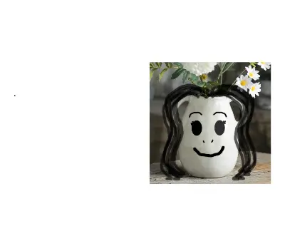 Drawing of Vase with a face ig created on DrawIsland