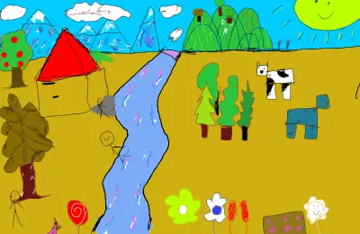 Drawing of Reymond Rodriguez art project part 1 created on DrawIsland