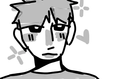 Drawing of cute guy n yap ses created on DrawIsland