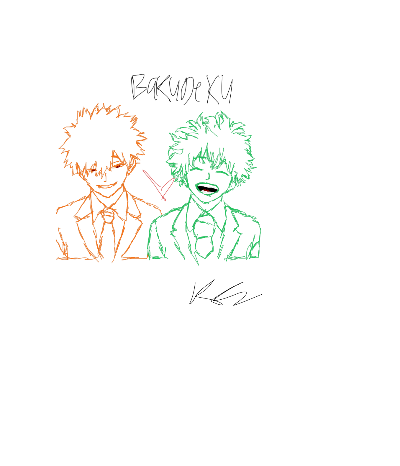 Drawing of Bakudeku created on DrawIsland