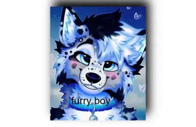 Drawing of furry boy created on DrawIsland