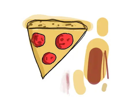 Drawing of Pizaaaaa suggestion from jestic the jester created on DrawIsland