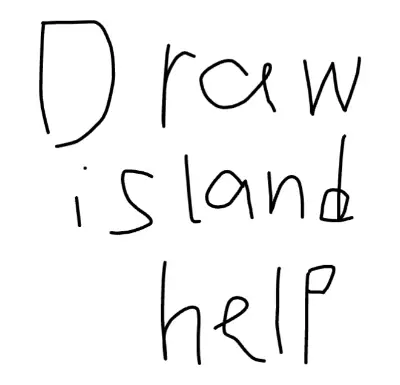 Drawing of Help created on DrawIsland