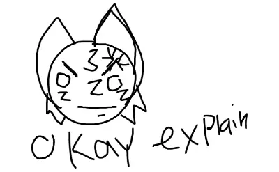 Drawing of Okay created on DrawIsland