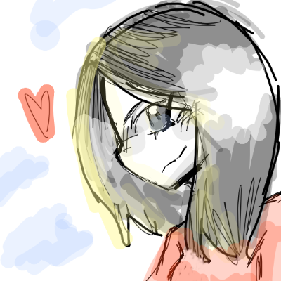 Drawing of Girl created on DrawIsland