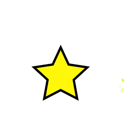 Drawing of star created on DrawIsland
