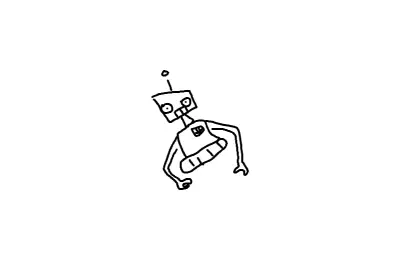 Drawing of robot created on DrawIsland