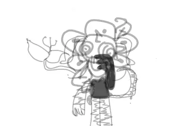 Drawing of Twisted Dandy in my AU created on DrawIsland