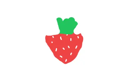 Drawing of Strawberry created on DrawIsland