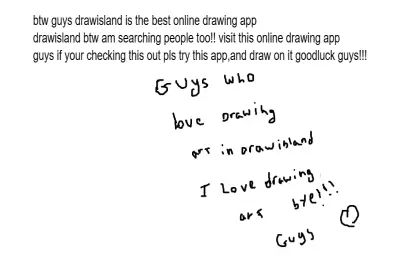 Drawing of guys o check out drawisland created on DrawIsland
