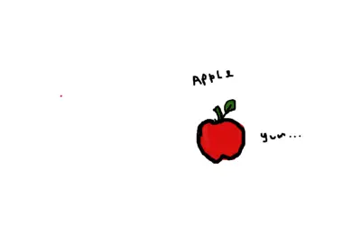 Drawing of apple created on DrawIsland
