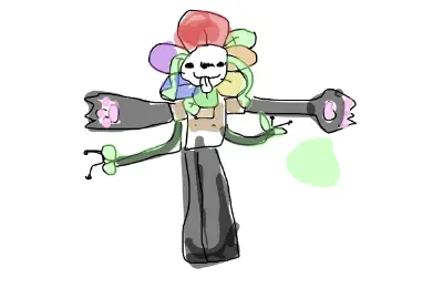 Drawing of Full Render of Twisted Dandy AU created on DrawIsland