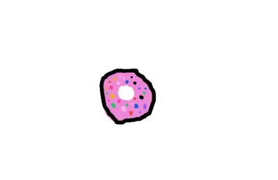 Drawing of donut created on DrawIsland