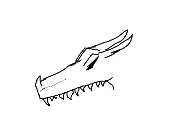 Drawing of dragon created on DrawIsland