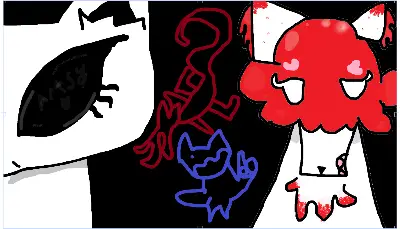 Drawing of Clara and Cherry created on DrawIsland