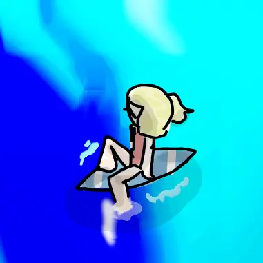 Drawing of somethings in the water created on DrawIsland