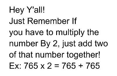 Math tip
