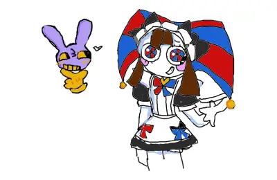 Drawing of tadc maid Collab funybunny created on DrawIsland