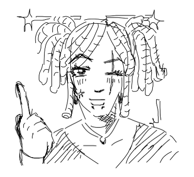 Drawing of Starry created on DrawIsland