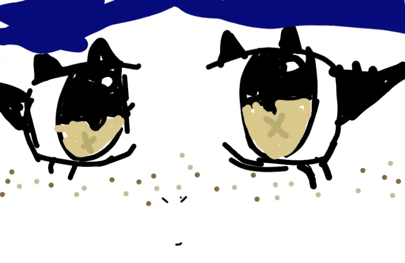 Drawing of Caroline eyes created on DrawIsland