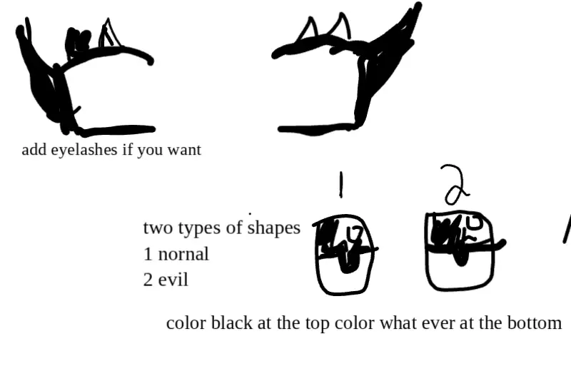 Drawing of Ho I do eyes created on DrawIsland