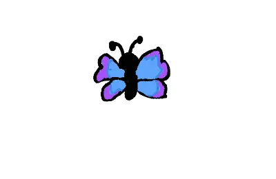 Drawing of butterffly created on DrawIsland